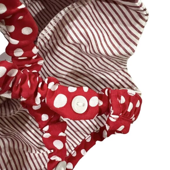 NEW K & L 18m Red Seersucker Embroidered Sailboat Swim Bathing Suit - Picture 4 of 5